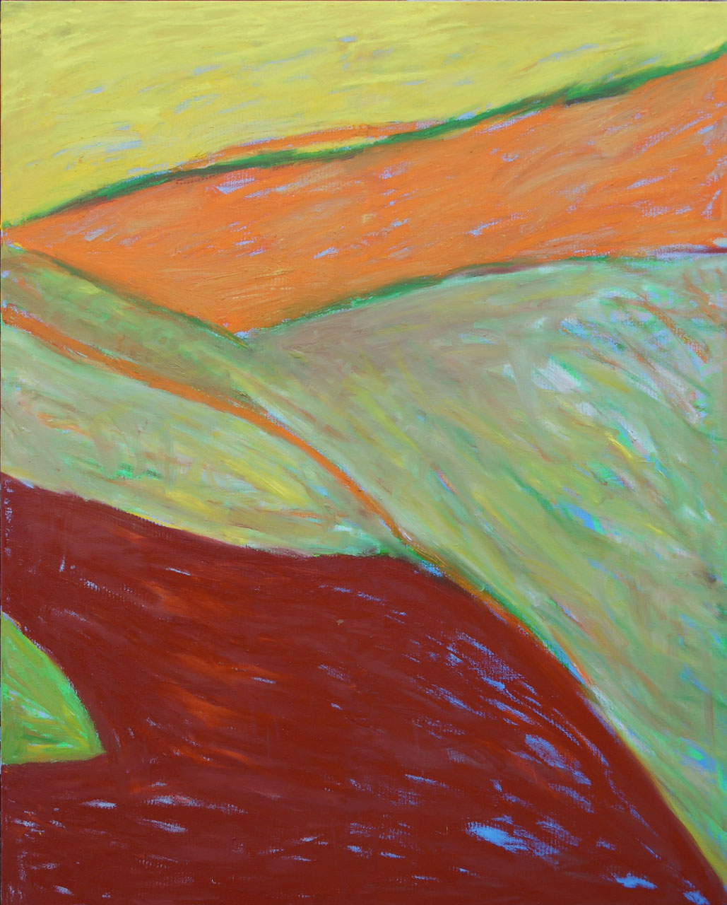 Das Rottal, Herbst 2018, Öl(-sticks) auf Leinwand, 160 x 130 cm